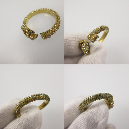 【中古】GUCCI | グッチ クリスタル付きダブルGキー リング・指輪 645625