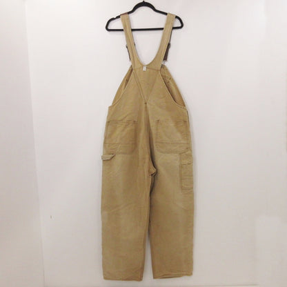 【中古】 ダック地ダブルニー オーバーオール ブラウン