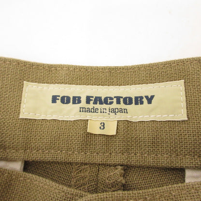 【中古】F.O.B FACTORY | エフオービーファクトリー STA-PREST WIDE TROUSERS パンツ F0529 カーキ サイズ：L