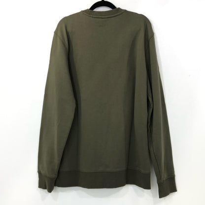 【中古】HUGO BOSS | ヒューゴボス フロックプリントロゴスウェット スウェット 50477309 2023S/S 国内正規品 オリーブ サイズ：L