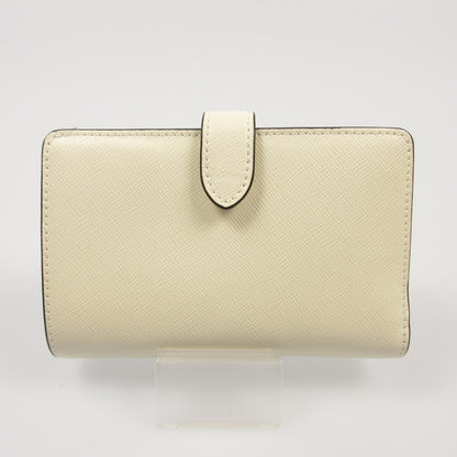 【中古】kate spade NEW YORK | ケイトスペードニューヨーク マディソンミディアムコンパクトバイフォールドウォレット 長財布 ホワイト