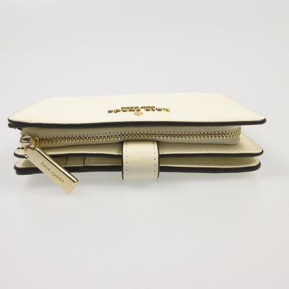 【中古】kate spade NEW YORK | ケイトスペードニューヨーク マディソンミディアムコンパクトバイフォールドウォレット 長財布 ホワイト
