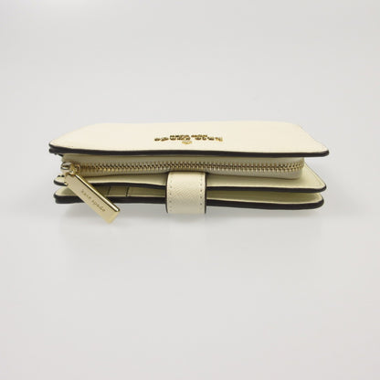 【中古】kate spade NEW YORK | ケイトスペードニューヨーク マディソンミディアムコンパクトバイフォールドウォレット 長財布 ホワイト
