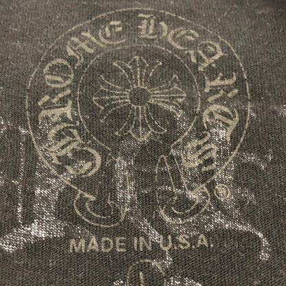 【中古】CHROME HEARTS | クロムハーツ Square Logo Long Sleeve T-Shirt 長袖Ｔシャツ 2212-304-0242 国内正規品 ブラック サイズ：L
