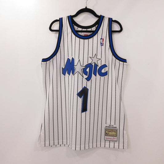 【中古】MITCHELL&NESS | ミッシェルアンドネスミッチェルアンドネス Orlando Magic Penny Hardaway 1993-94 半袖シャツ HY/SP2022 ホワイト サイズ：L