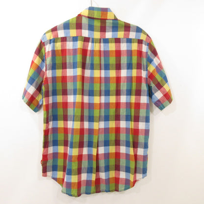 【中古】STUSSY | ステューシー 内ドットチェックストライプ 半袖シャツ サイズ：XL