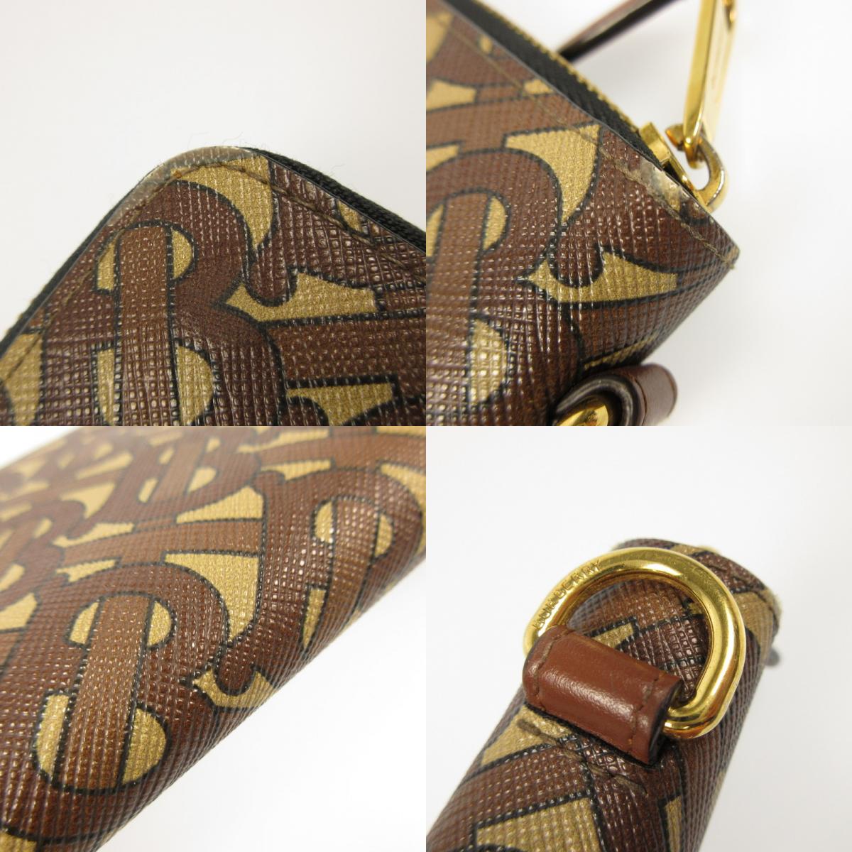 【中古】BURBERRY | バーバリー TB MONOGRAM BRIDLE BROWN 長財布 8022947