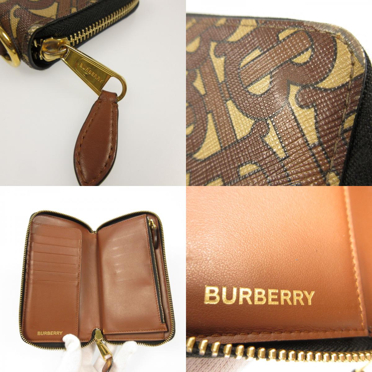 【中古】BURBERRY | バーバリー TB MONOGRAM BRIDLE BROWN 長財布 8022947