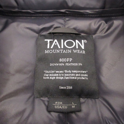 【中古】TAION | タイオン パッカブル ボリュームダウンジャケット ダウンジャケット ブラック サイズ：L