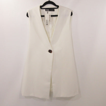 【中古】ZARA | ザラ ベスト 2676/888 ホワイト サイズ：L