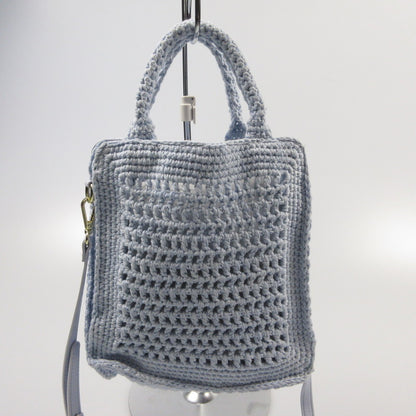 【中古】MARY QUANT | マリークヮント クロシェ風ロゴバッグ その他バッグ 002521900401-01 ライトブルー