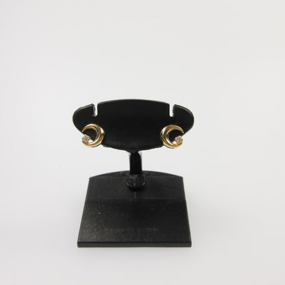 【中古】canal4℃ | カナルヨンドシー 月モチーフ ピアス 151636153010 K10 ゴールド