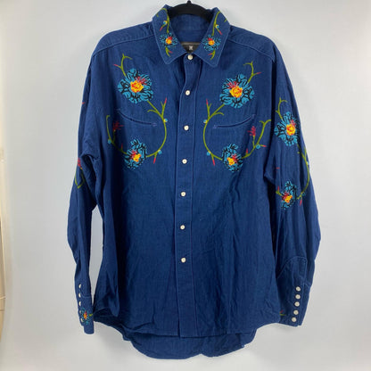 【中古】 Icirian Western Shirt 長袖シャツ T24SS-SH08 年式:2024S/S ネイビー サイズ：3