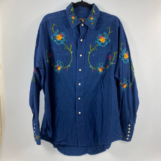 【中古】 Icirian Western Shirt 長袖シャツ T24SS-SH08 年式:2024S/S ネイビー サイズ：3