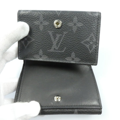 【中古】LOUIS VUITTON | ルイ・ヴィトン ディスカバリーコンパクトウォレット 長財布 M67630 ※イニシャルM.H入り