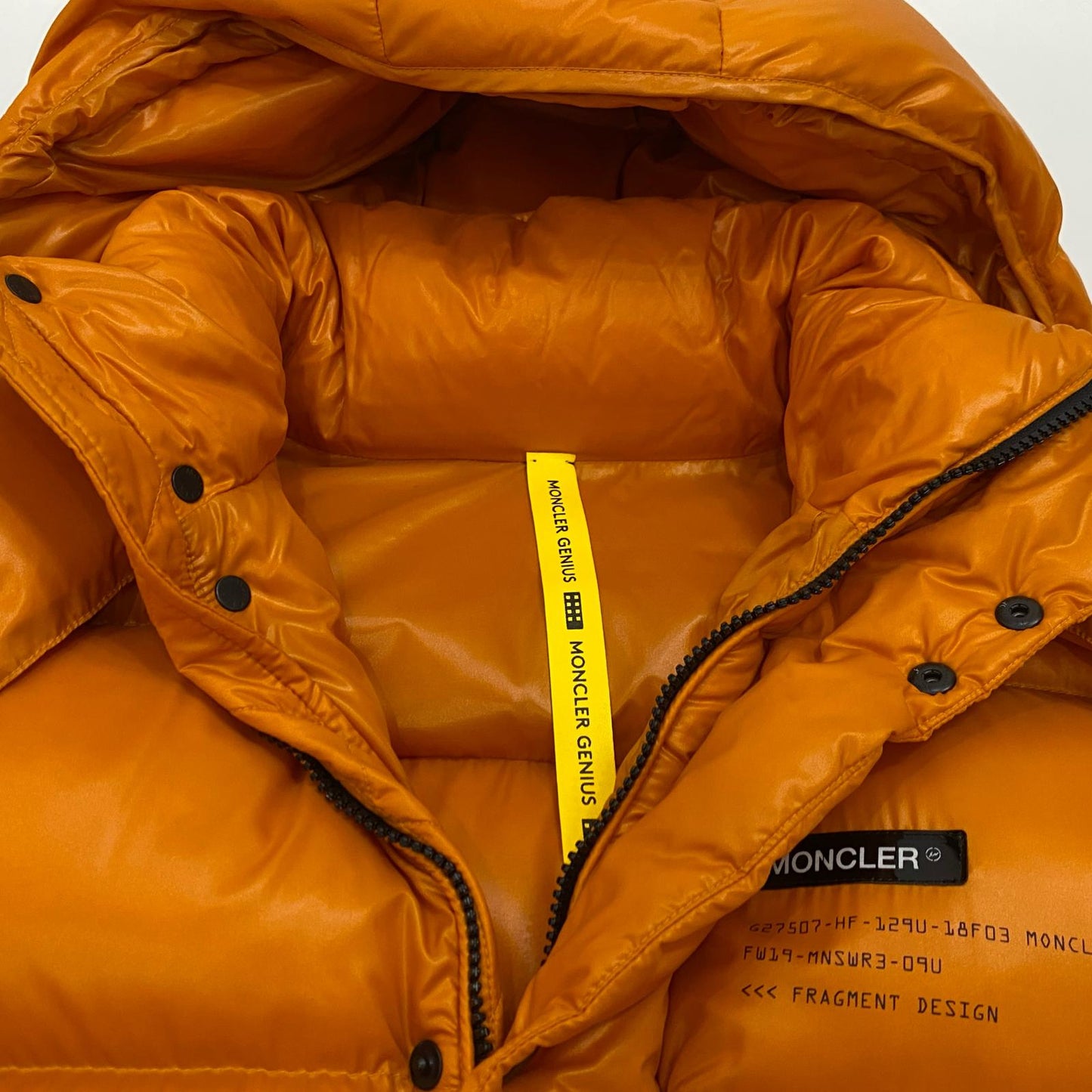 【中古】MONCLER GENIUS | モンクレールジニアス HANRIOT ダウンジャケット 4130750 2019A/W 国内正規品 オレンジ サイズ：2