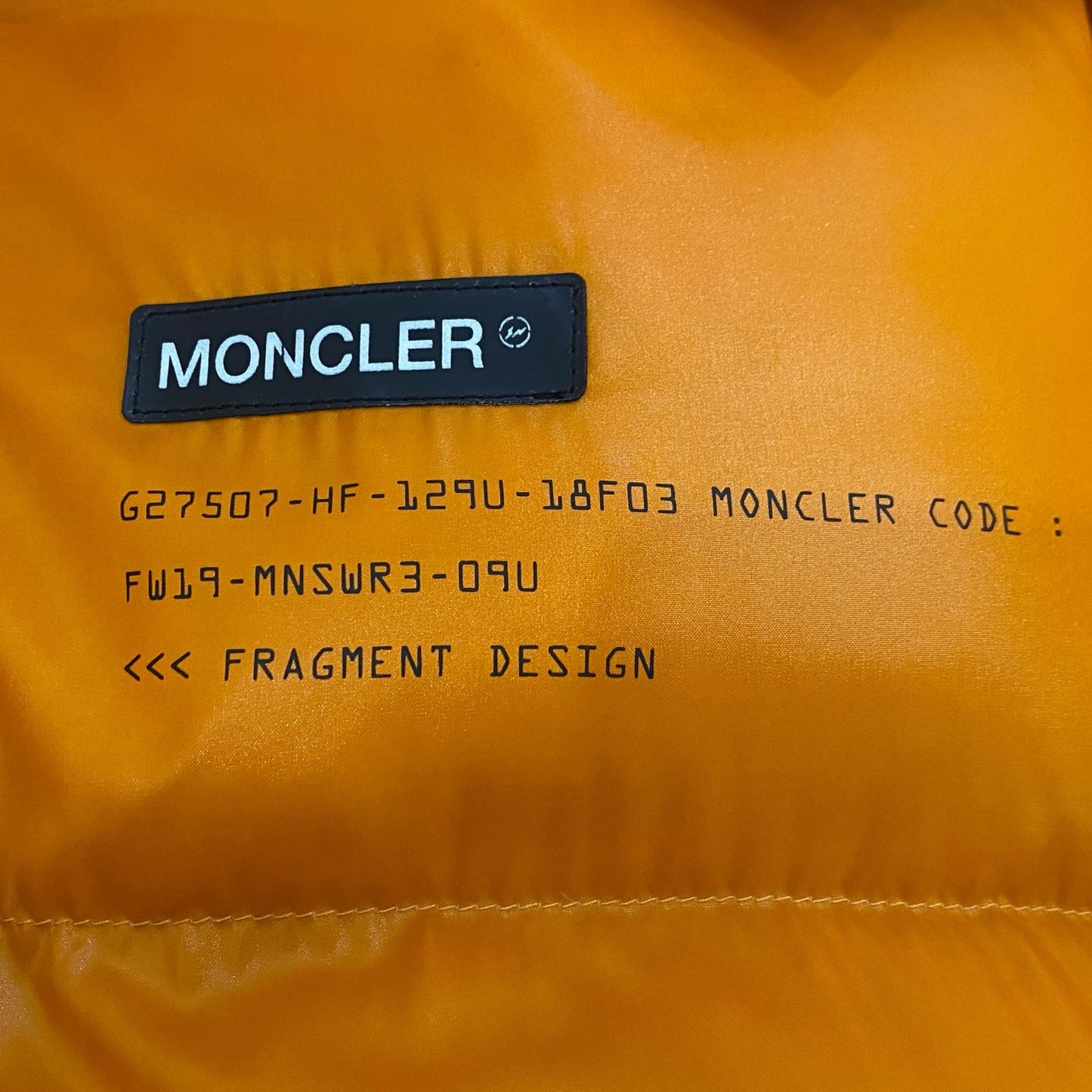 【中古】MONCLER GENIUS | モンクレールジニアス HANRIOT ダウンジャケット 4130750 2019A/W 国内正規品 オレンジ サイズ：2