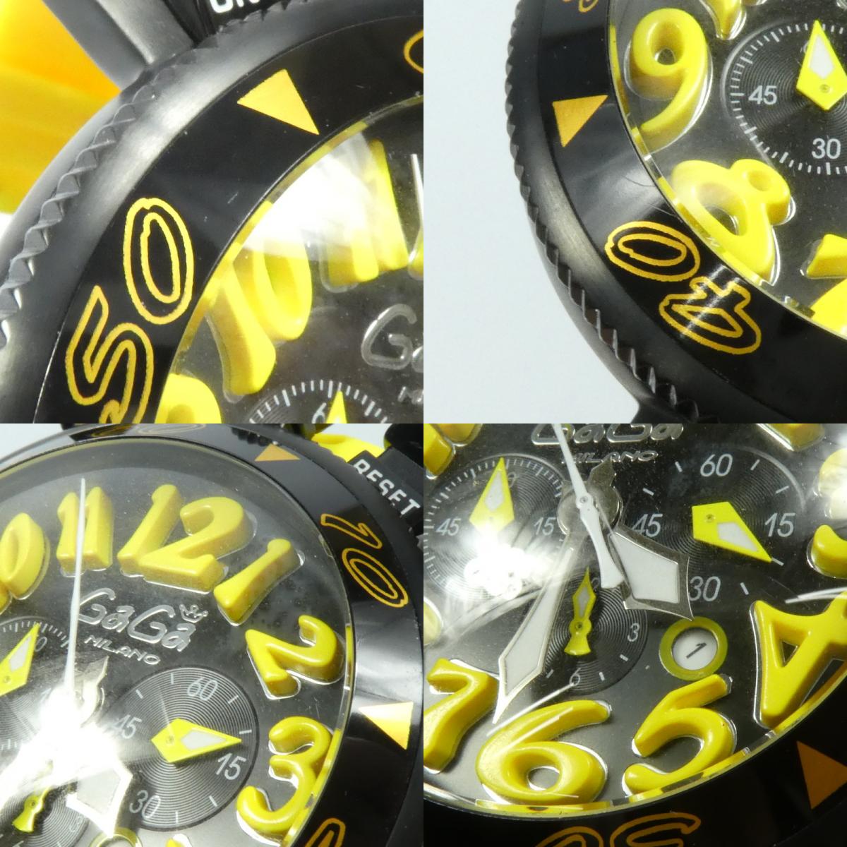【中古】GaGaMILANO | ガガミラノ 腕時計 6054.6 ブラック