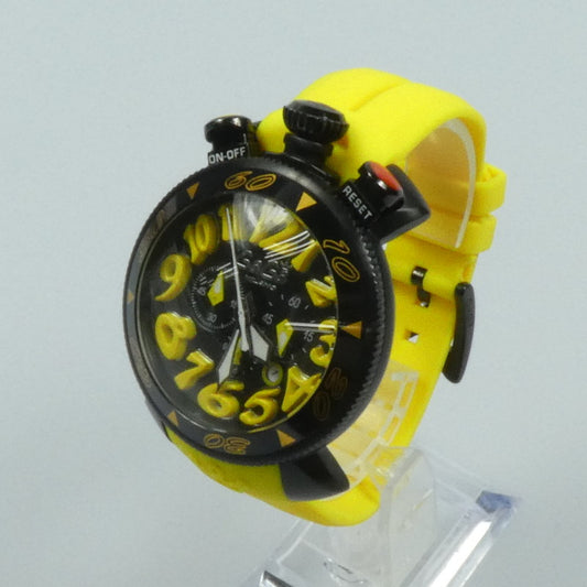 【中古】GaGaMILANO | ガガミラノ 腕時計 6054.6 ブラック