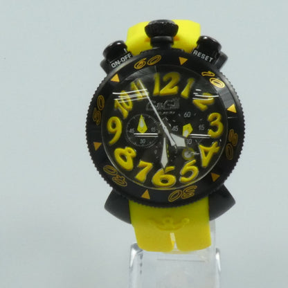 【中古】GaGaMILANO | ガガミラノ 腕時計 6054.6 ブラック
