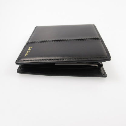 【中古】Paul Smith | ポール・スミス シグネチャーストライプインバーテッド 二つ折り財布 813025 ブラック