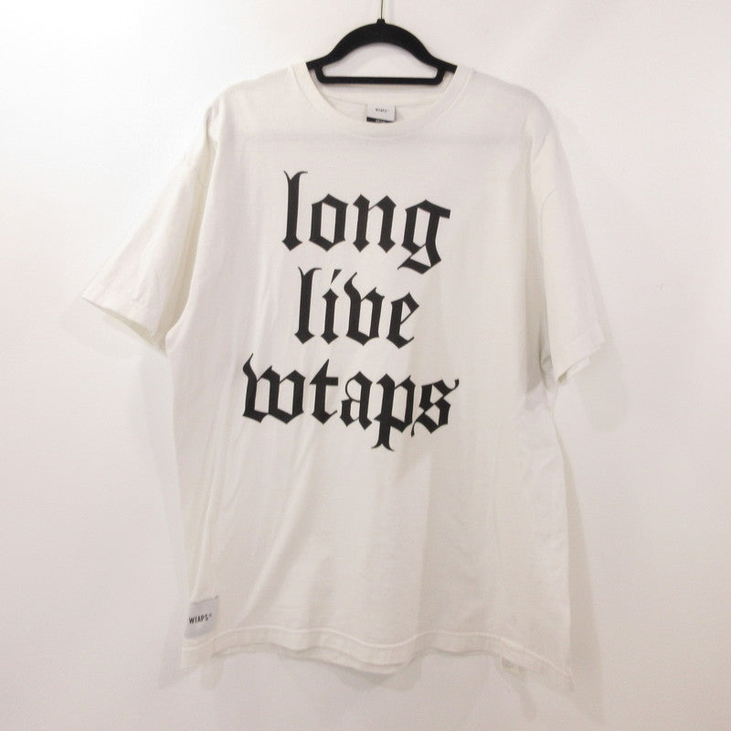 【中古】W)TAPS | ダブルタップス LLW/SS/COTTON 半袖Ｔシャツ 221ATDT-STM08S 年式:2022S/S ホワイト サイズ：3