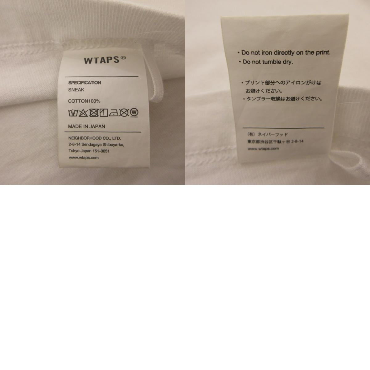 【中古】W)TAPS | ダブルタップス LLW/SS/COTTON 半袖Ｔシャツ 221ATDT-STM08S 年式:2022S/S ホワイト サイズ：3