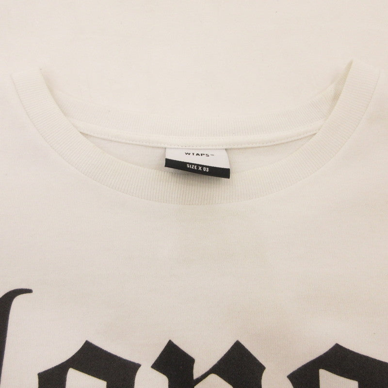 【中古】W)TAPS | ダブルタップス LLW/SS/COTTON 半袖Ｔシャツ 221ATDT-STM08S 年式:2022S/S ホワイト サイズ：3