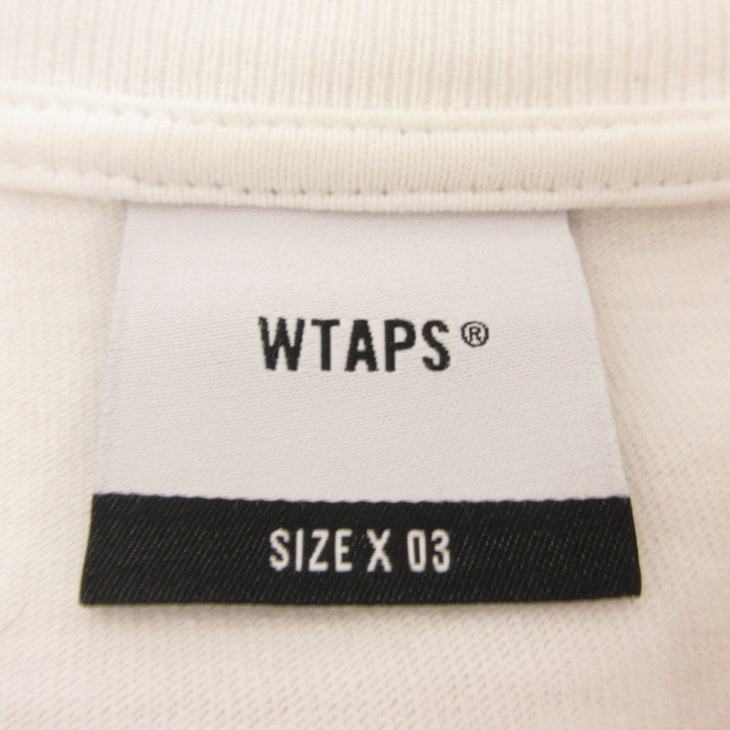 【中古】W)TAPS | ダブルタップス LLW/SS/COTTON 半袖Ｔシャツ 221ATDT-STM08S 年式:2022S/S ホワイト サイズ：3