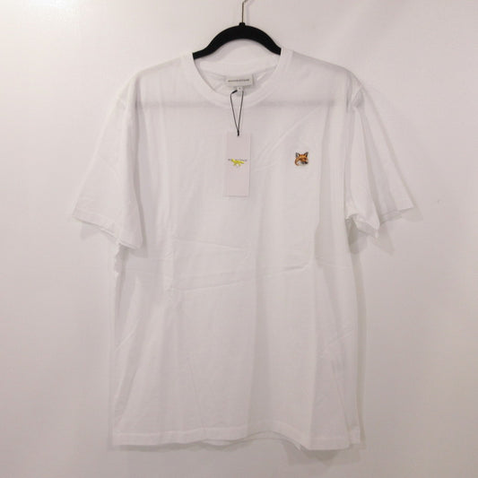 【中古】MAISON KITSUNE | メゾンキツネ FOX HEAD PATCH REGULAR TEE SHIRT 半袖Ｔシャツ LM00104KJ0008 並行品 ホワイト サイズ：XL