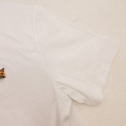 【中古】MAISON KITSUNE | メゾンキツネ FOX HEAD PATCH REGULAR TEE SHIRT 半袖Ｔシャツ LM00104KJ0008 並行品 ホワイト サイズ：XL