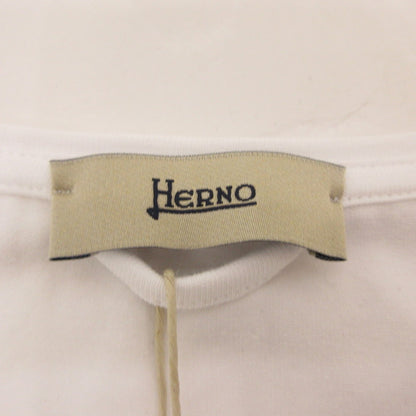 【中古】Herno | ヘルノ 手描き風ロゴプリントTシャツ 半袖Ｔシャツ JG000178D ホワイト サイズ：40
