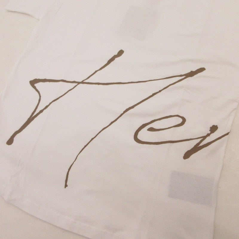 【中古】Herno | ヘルノ 手描き風ロゴプリントTシャツ 半袖Ｔシャツ JG000178D ホワイト サイズ：40