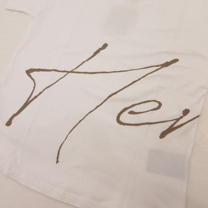 【中古】Herno | ヘルノ 手描き風ロゴプリントTシャツ 半袖Ｔシャツ JG000178D ホワイト サイズ：40