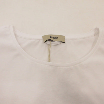 【中古】Herno | ヘルノ 手描き風ロゴプリントTシャツ 半袖Ｔシャツ JG000178D ホワイト サイズ：42