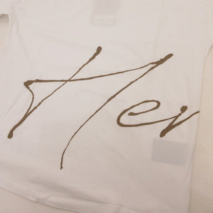 【中古】Herno | ヘルノ 手描き風ロゴプリントTシャツ 半袖Ｔシャツ JG000178D ホワイト サイズ：44