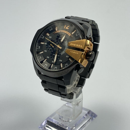 【中古】DIESEL | ディーゼル MEGA CHIEF 腕時計 DZ-4309 アナログクォーツ ブラック