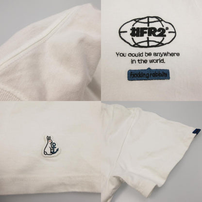 【中古】 Earth Logo Embroidery T-shirt 半袖Ｔシャツ ホワイト サイズ：M