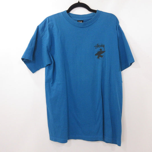 【中古】STUSSY | ステューシー サーフマン 半袖Ｔシャツ ブルー サイズ：L