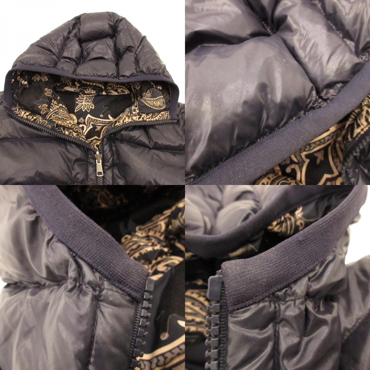 【中古】MONCLER | モンクレール FREVILLE ダウンジャケット 1A00015 国内正規品　ﾘﾊﾞｰｼﾌﾞﾙ ネイビー サイズ：3