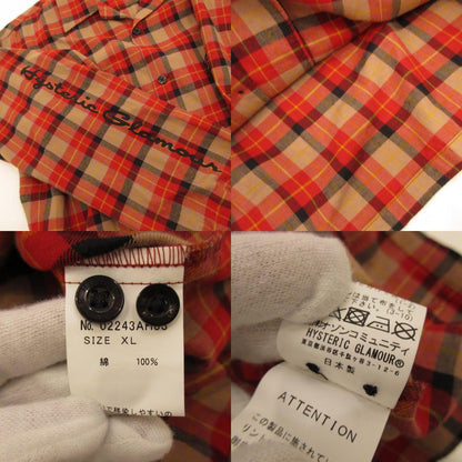【中古】HYSTERIC GLAMOUR | ヒステリックグラマー CLUB HYSTERIC オープンカラーシャツ 長袖シャツ 02243AH03 サイズ：XL