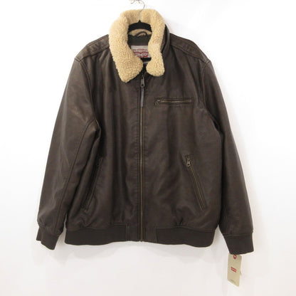 【中古】Levi's | リーバイス FAUX LEATHER JACKET レザー LM3RU804 ブラウン サイズ：XXL