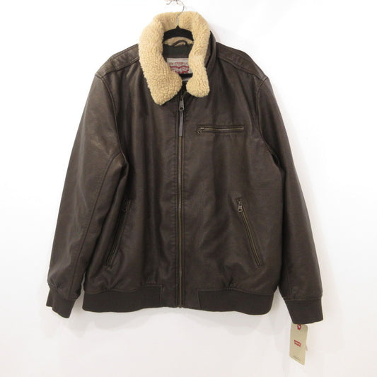 【中古】Levi's | リーバイス FAUX LEATHER JACKET レザー LM3RU804 ブラウン サイズ：XXL