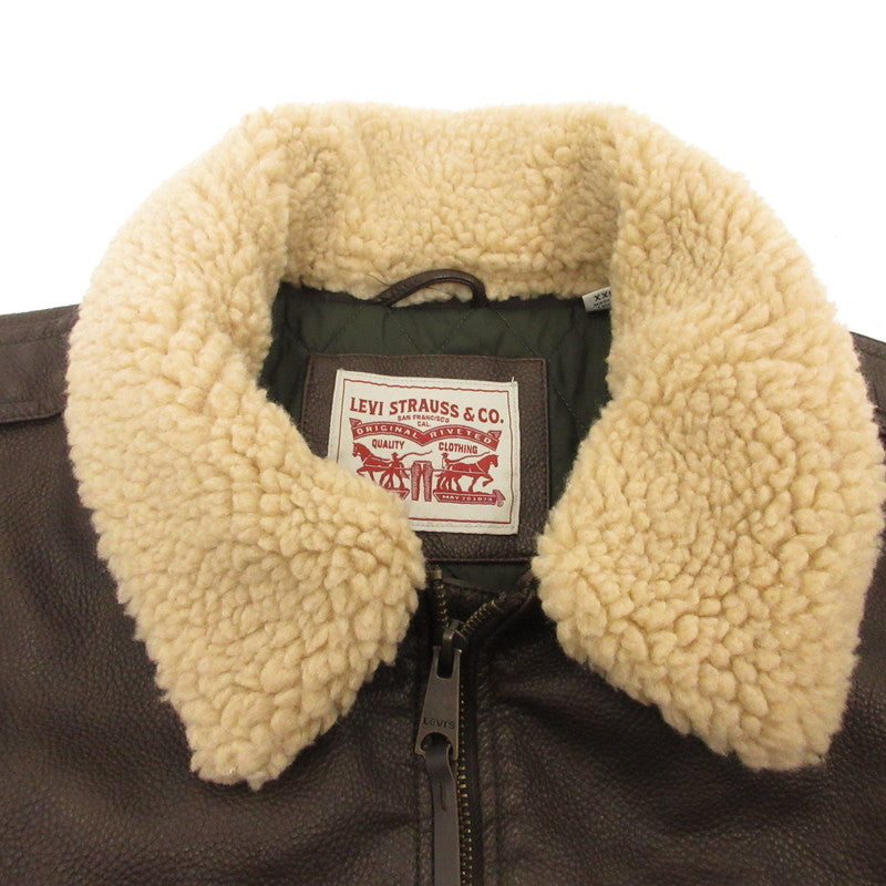 【中古】Levi's | リーバイス FAUX LEATHER JACKET レザー LM3RU804 ブラウン サイズ：XXL