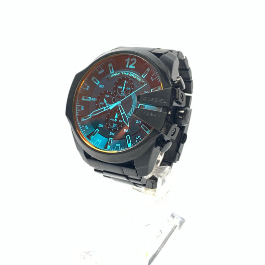 【中古】DIESEL | ディーゼル MEGA CHIEF 腕時計 DZ-4318 アナログクォーツ ブラック