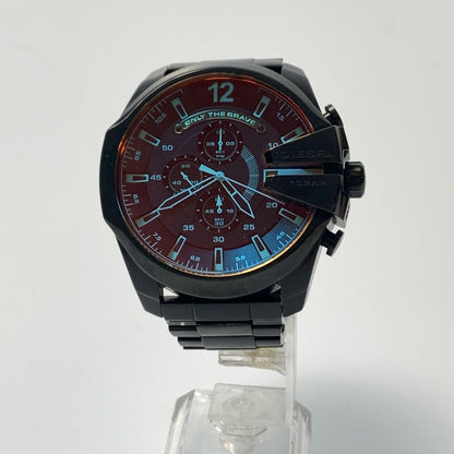 【中古】DIESEL | ディーゼル MEGA CHIEF 腕時計 DZ-4318 アナログクォーツ ブラック