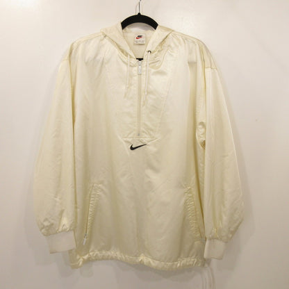 【中古】NIKE | ナイキ ハーフジップアノラック ナイロンジャケット 年式:90S ホワイト サイズ：M