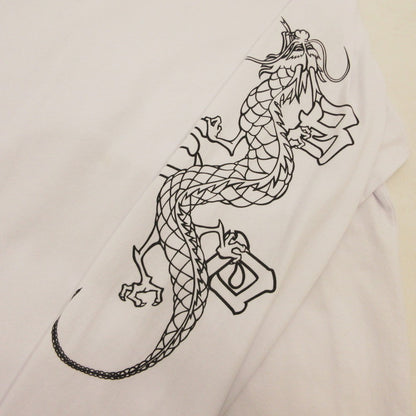 【中古】BlackEyePatch | ブラックアイパッチ KANJI DRAGON L/S TEE 長袖Ｔシャツ ホワイト サイズ：XL