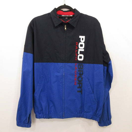 【中古】POLO SPORT RALPH LAUREN | ポロスポーツラルフローレン スイングトップ 年式:90s ネイビー サイズ：S