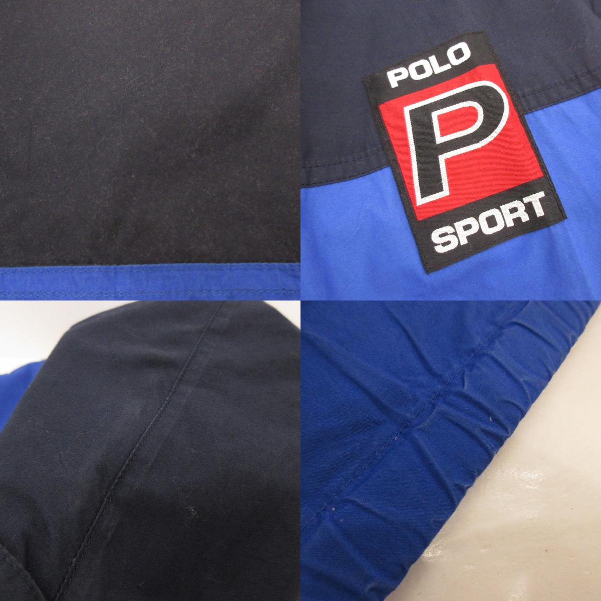 【中古】POLO SPORT RALPH LAUREN | ポロスポーツラルフローレン スイングトップ 年式:90s ネイビー サイズ：S